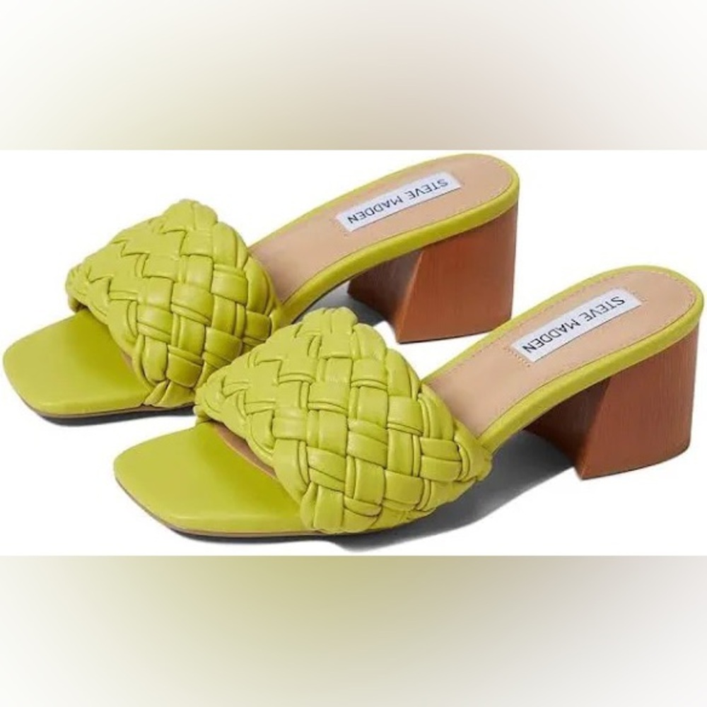 NWT Steve Madden Incentive Sandal Citron Women’s Size 7.5